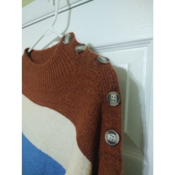 Altar'd State Women's Striped Mock Collar Sweater Dress Size S - Picture 6 of 11